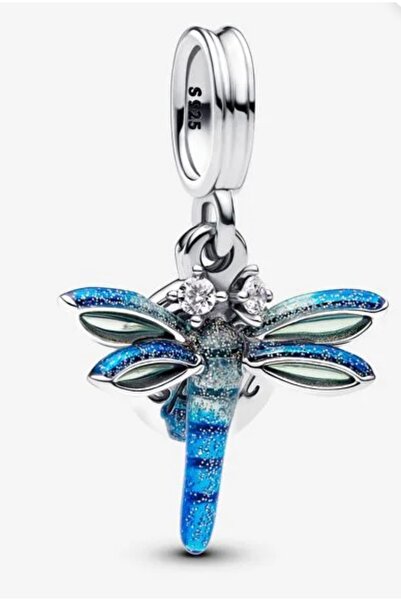 POSEİDONS JEWELLERY Yusufçuk Temalı Sallantılı Gümüş Hayvan Figürlü Charm