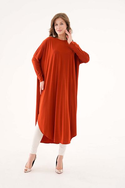 NİSUM MODA Sandy Tunic with Slits on the Sides