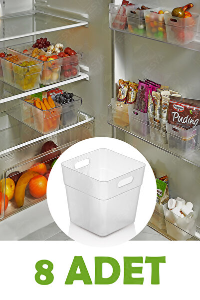 Fesya Home DODU 8 Adet Buzdolabı Kapak Içi Düzenleyici Organizer Buzdolabı İç...
