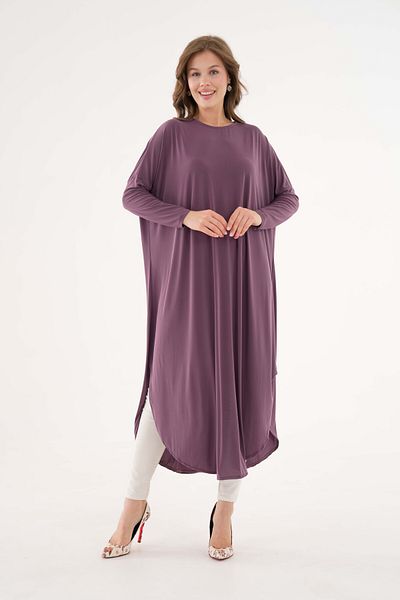 NİSUM MODA Sandy Tunic with Slits on the Sides