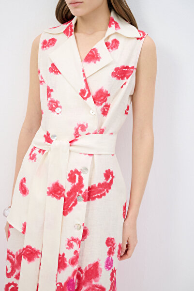 adL PATTERNED SHIRT DRESS