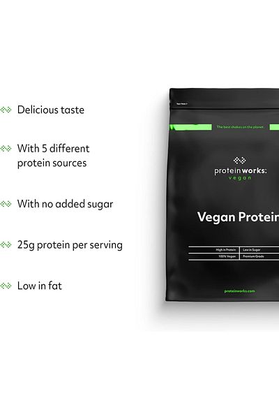 THE PROTEIN WORKS - Vegan Powder | Plant Based Shake | 66 Servings | Choc Mint Brownie | 2kg