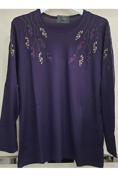 N.Y.YILDIZ Star 1, Class Quality Fruze Thread Seasonal Mom Classic Size Stone Embroidered Bluz
