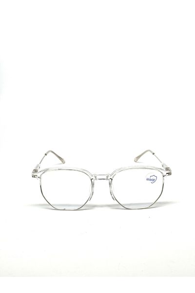PURE BERRY Transparent Metal-Tr90 Blue Light Protected Frame