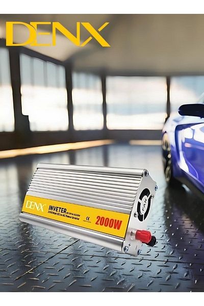 Denx محول طاقة للسيارة DX129 بقدرة 2000 واط من 12 فولت إلى 220 فولت مع منفذ USB وشاحن سريع DX129