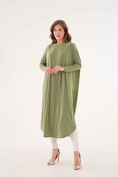 NİSUM MODA Sandy Tunic with Slits on the Sides