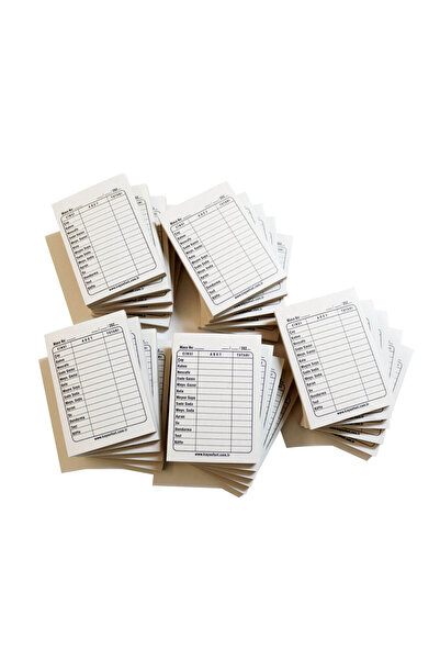 Kaya Çay Kahve Fişi Adisyon (A7) 7X10 cm Tek Nüsha 25 Adet / Cilt (Cep Boy)