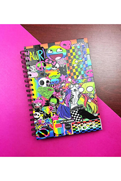 hediyeofisi Scenemo Sticker'lı Tarihsiz Konuşan Ajanda Haftalık Planlayıcı De...