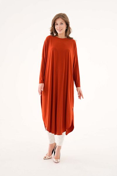 NİSUM MODA Sandy Tunic with Slits on the Sides