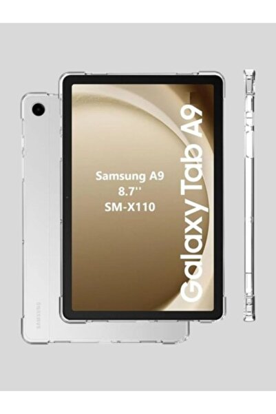 Massemr Samsung Galaxy Tab A9 Anti Şeffaf Kılıf – Parmak İzi Tutmayan Silikon Koruma