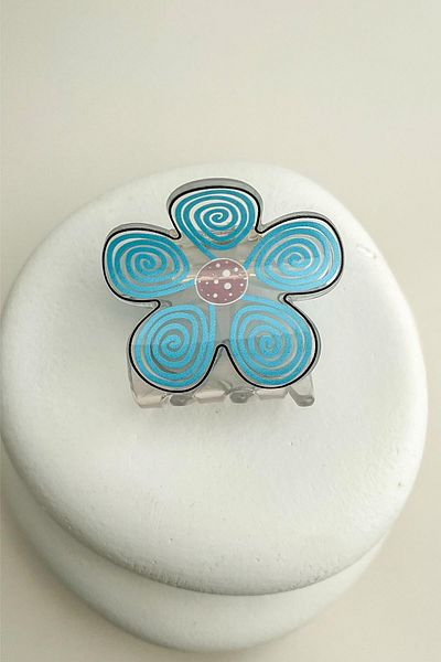 Modex Clover Flower Small Latch Hair Clip (Size:5Cm)