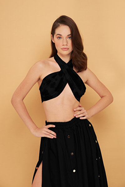 Eda Taşpınar Ayarlanabilir Çıtçıt Yırtmaçlı Maxi Etek