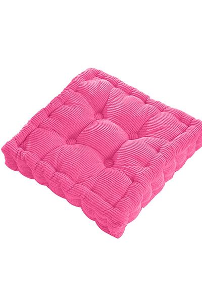Choice Hot Pink Thicken Square Corncob Tatami Seat Office Chair Cushion Soft Sofa for Home Floor Decor Text