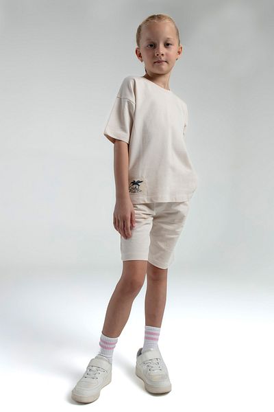 Rolypoly Mother & Daughter Bermuda Set: 100% Cotton, Short Sleeve, Crew Neck