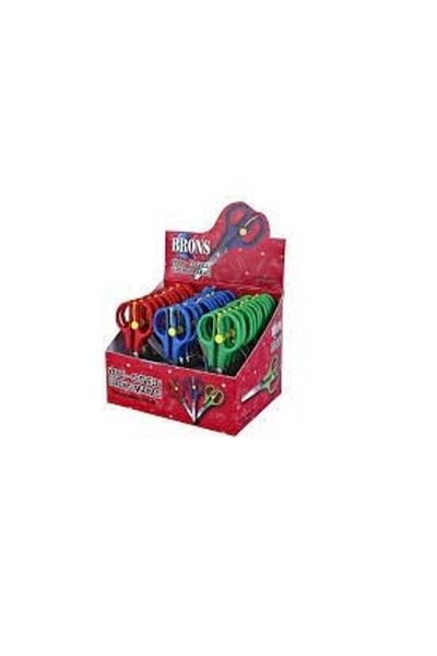 Brons Scissors with Spring & Ruler