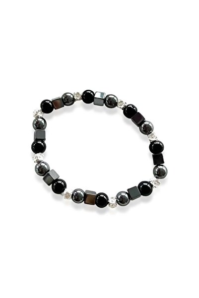 PRVT Black Color Beaded Men's Bracelet