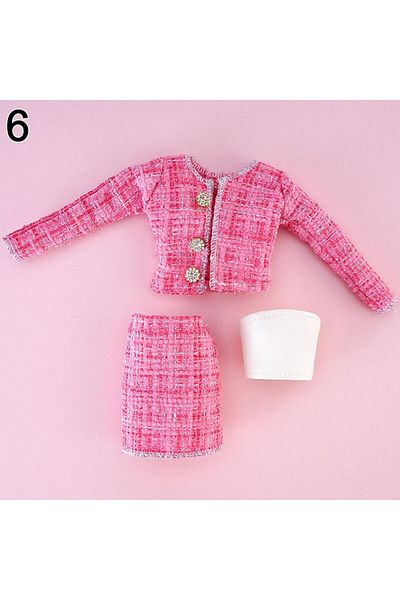 Choice 6 1/6 Doll Fashion Casual Clothes Winter Wear Elegant Coat Skirt Handmade Girl Doll Wearing For 29~.