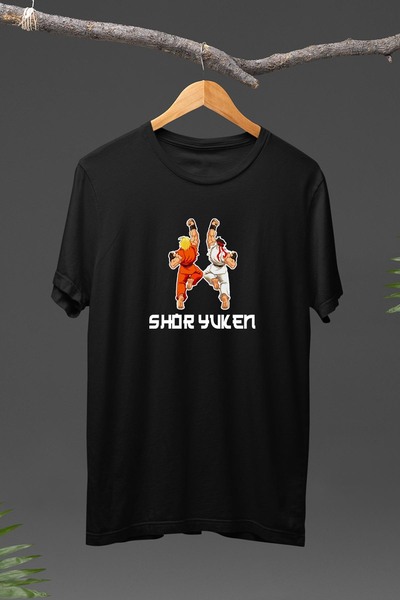 362BASKI Street Fighter Shoryuken Ken και Ryu Character printed Tshirt