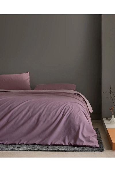 Madame Coco - Σετ Παπλωματοθήκη Cher Double Cotton Printed - Light Plum