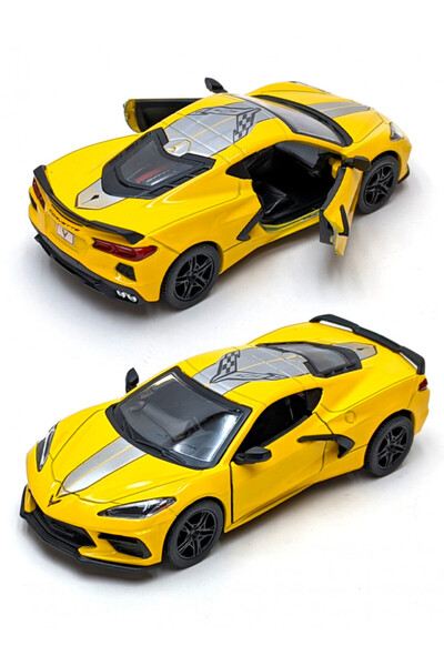 Kinsmart 2021 Chevrolet Corvette Stingray C8 Livery Edition Diecast Car Set