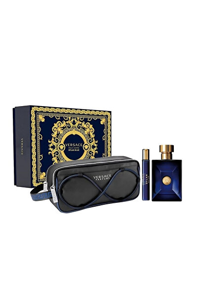 Versace Dylan Blue Set By Versace (EDT 100 ml + EDT 10 ml + Pouch) - 3 Pieces