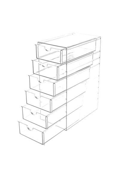 Choice منظم أدراج أكريليك من 6 طبقات، 4/5 طبقات، صندوق تخزين أدوات مكتبية، نظارات، منظم مكياج وشعر شفاف