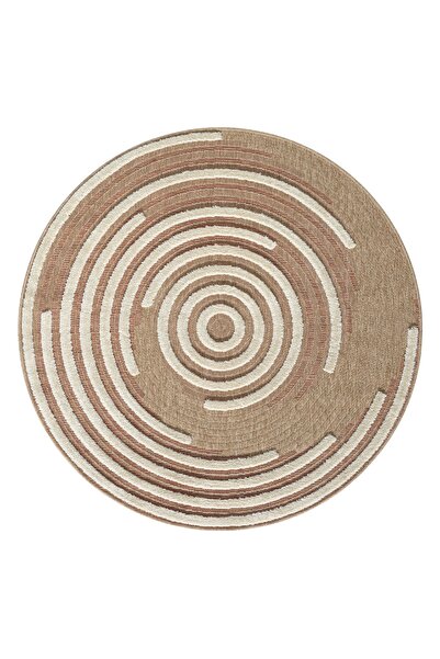 SEYRAN HALI Seyran Marakeş Koleksiyonu Hav Toz Vermez Etnik Halı 673 Taba