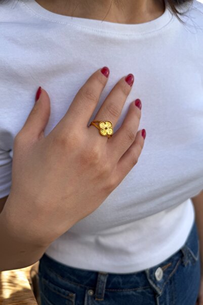 Utku Kuyumculuk 22 AYAR ÖZEL TASARIM YONCA MODEL YÜZÜK