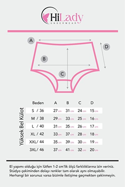 Hilady PACHET 3 chiloți de damă albi cu talie înaltă