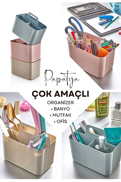 Fesya Home PAPATYA Επιτραπέζιος Οργανωτής πολλαπλών χρήσεων Κρέμα οργάνωσης γραφείου