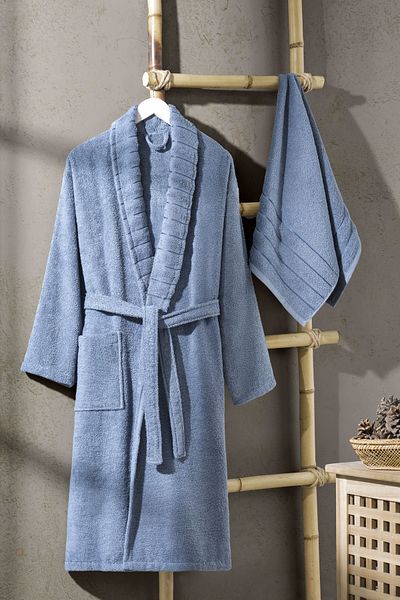 ÇIQRIK HOME Set de halate de lux din bumbac jacquard din 2 piese