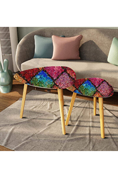 wudie Zigon Sehpa Yan Sehpa Orta Sehpa Ahşap Ayaklı mobilya Ahşap