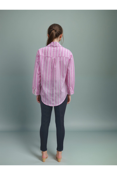 Nivora Style 100% Cotton Oversize Plain Striped Shirt New Season