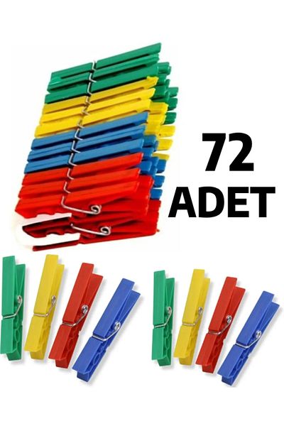 Metler 72 Pieces Classic Clothes Pegs Plastic
