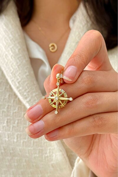 SEYHAN KUYUMCULUK 14 Ayar Altın Pusula Kolye Ucu