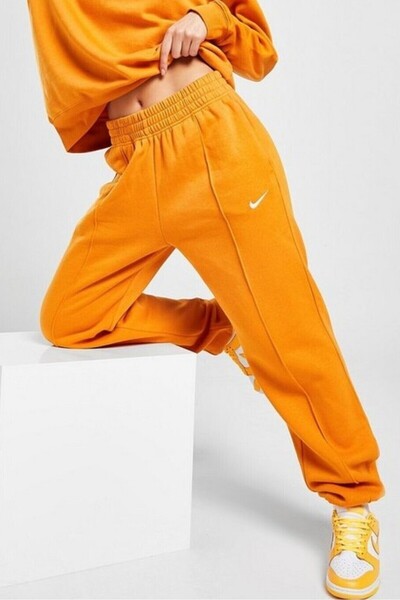 Nike Sportswear Esst. Collection Normal Belli Bol Kesim Turuncu Kadın Eşofman Altı