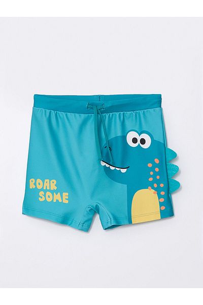LC Waikiki New Season Uv Protection Printed Baby Boy Sea Shorts with Elastic Waist - S4G461Z1