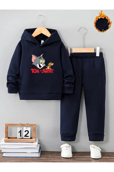 makiteks Короткі спортивні костюми для дівчаток і хлопчиків Tom Jerry для дітей віком 5-12 років, унісекс