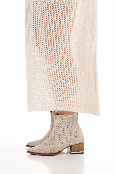 PASSAGE SHOES 8018 Γυναικείες καλοκαιρινές μπότες από γνήσιο δέρμα σουέτ