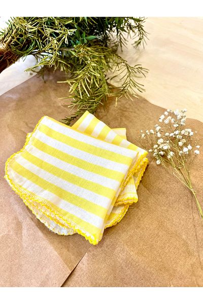Kirazkids % Βαμβακερό ύφασμα μουσελίνας Aloha Pattern 4 τεμαχίων μαντηλάκια για το στόμα