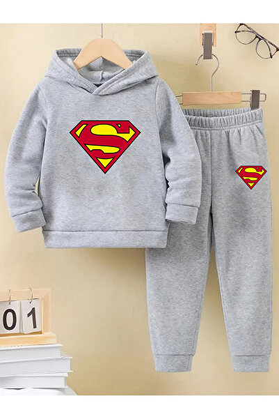 makiteks Zimski unisex Supermann dečiji trenerka set 5-12 godina