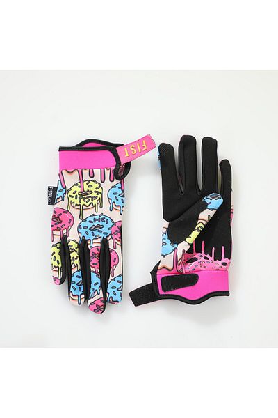 Choice M pink fistplast Four-color Super Donut Wheel Glitz Riding dirt bike long finger touch screen gloves