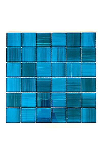 MozaiKristaL Havuz Ve Tüm Yüzeyler Için 48x48mm. Turkuaz-mavi 30x30cm Fileli Kristal Mozaik. (1m2 Fiyatıdır )