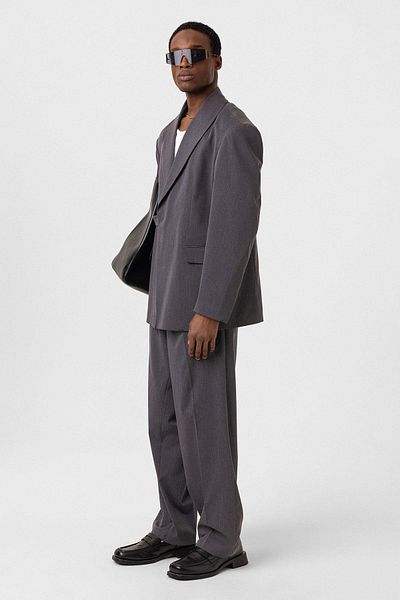 Vamos Oversize Suit - Belted Closure Anthracite