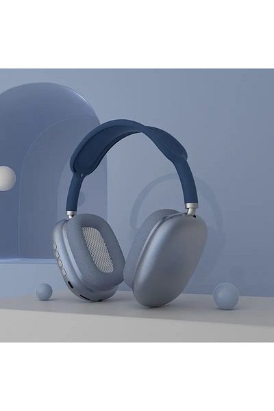 LISM P9 Blue P9 Wireless Bluetooth Earphones Outdoor Sports Noise Cancelling Headset With Mic Over Ear Ga