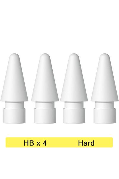 Choice Hb X 4 لقلم Apple Pencil الجيل الأول والثاني، رأس قلم Ipencil 2b ناعم Hb صلب مزدوج الطبقات لـ I