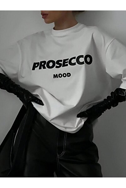 OVER HEAD Γυναικείο μπλουζάκι Prosecco Mood με στάμπα Oversize
