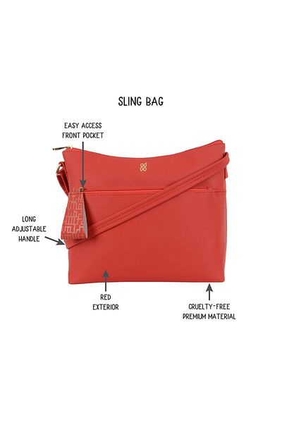 Baggit Womens Lxe Tokoyo 3T5 Hobo Bag- Red