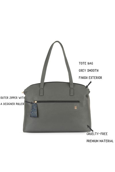 Baggit Womens Lxe Clumpy M 3T5 Bowling Bag- Grey