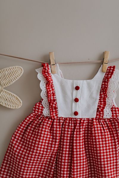 PİTABABY Red Gingham Dress